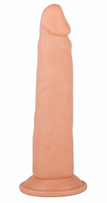 Податливый фаллоимитатор на присоске - 16,5 см. (Цвет: телесный)