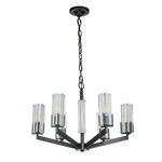 Подвесная люстра Belfast Malone 6035-6 BL CL Черный / Стекло