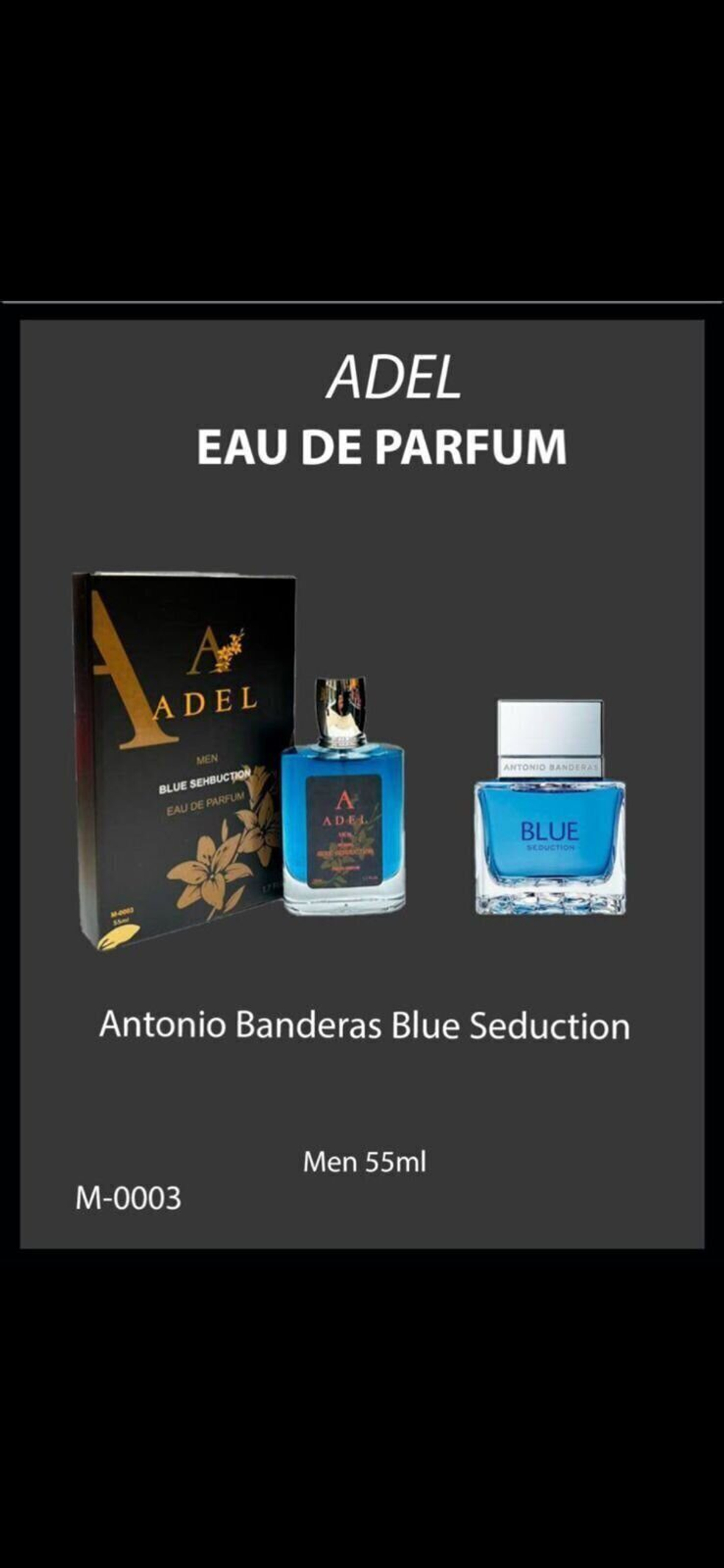 Adel M-0003 Antonio Banderas Blue Seduction eau de parfum for men 55 ml.