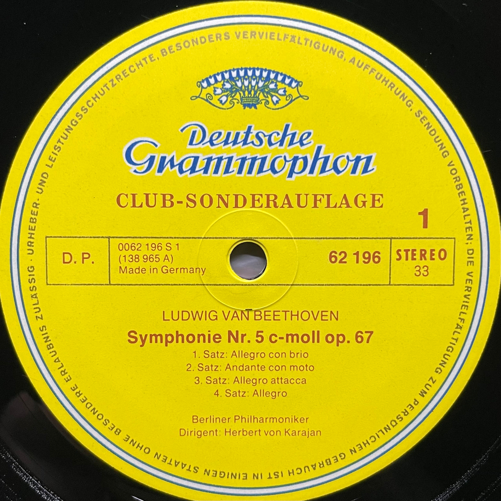 Бетховен - Симфония № 5 / Шуберт - Симфония № 8 (Германия 1973г.)