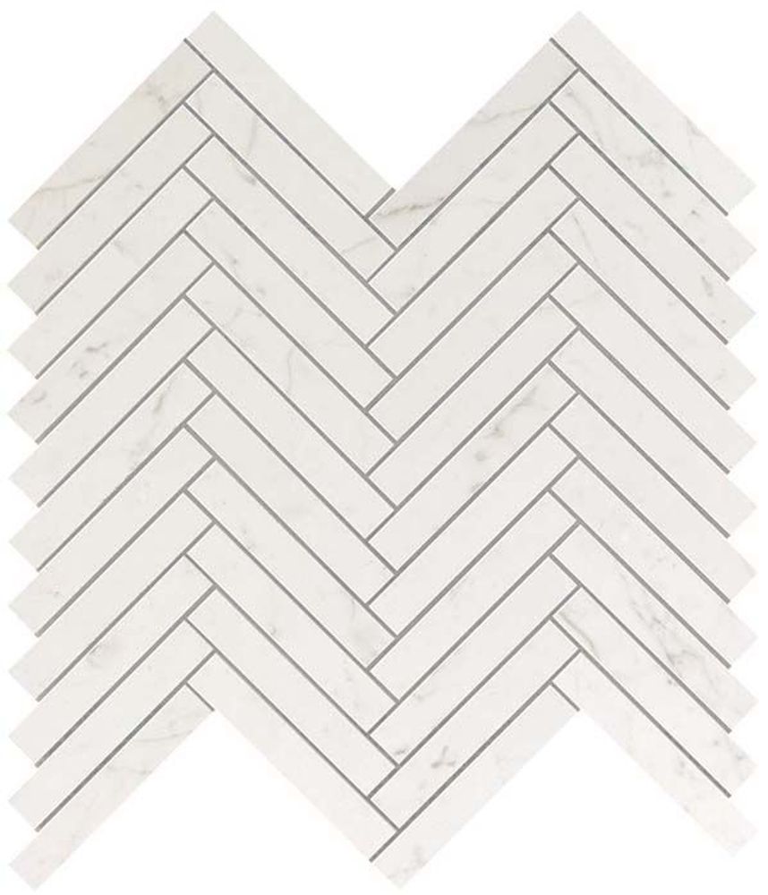 Мозаика Настенная Marvel Stone Carrara Pure Herringbone Wall