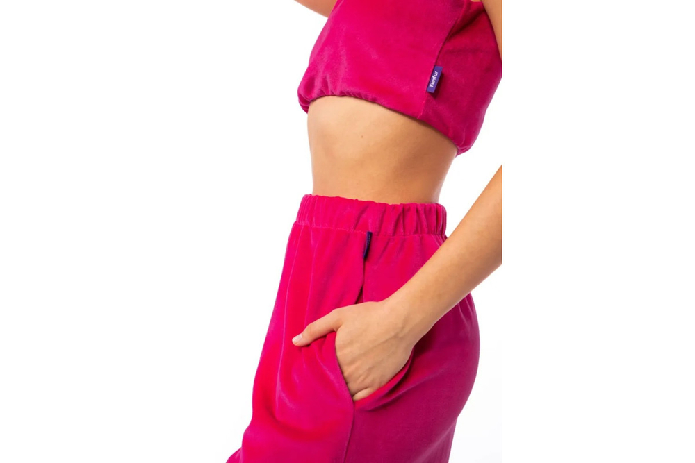 Велюровые шорты Home One Velour, фуксия, размер S