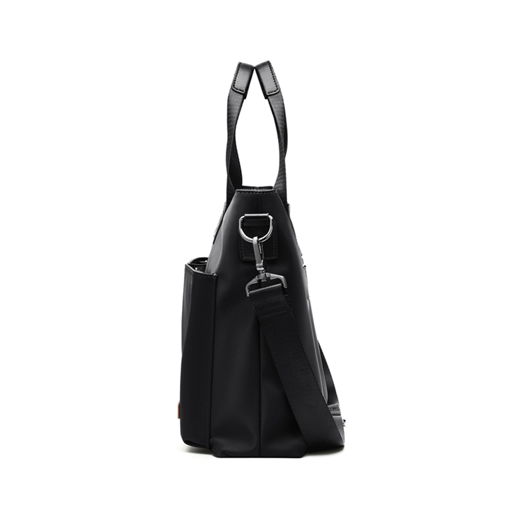 POLO Fabric Portable Briefcase Large Men"s Black/Gray