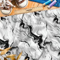 Ткань премиум интерлок серо-черные разводы