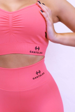 Женский комплект  Gantelka Infinity топ + лосины розовый