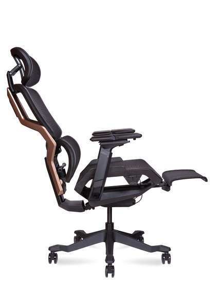 Кресло офисное Норден / Купер блэк / Cooper black / черный пластик / бронзовый пластик