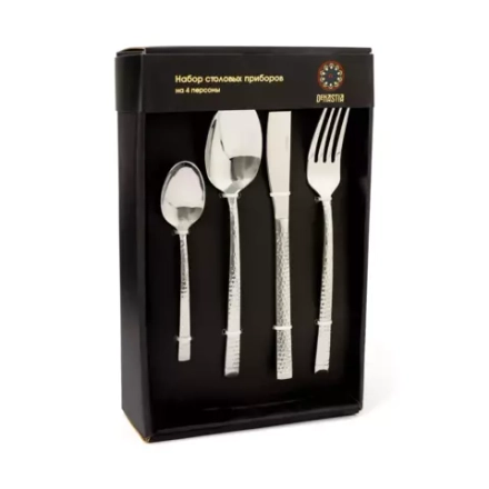 Набор столовых приборов DeNASTIA 16 предм. Ирис, нерж.ст Индия