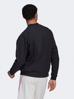 Мужская кофта теннисная Adidas Stretch Woven Primeblue Jacket M - black/white