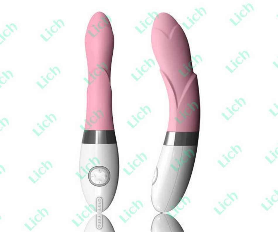 Розовый вибратор украшенный лепестками Iris Pink