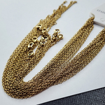 Цепочка готовая, сталь, 2я позолота, звено 1.9мм, длина 45 см