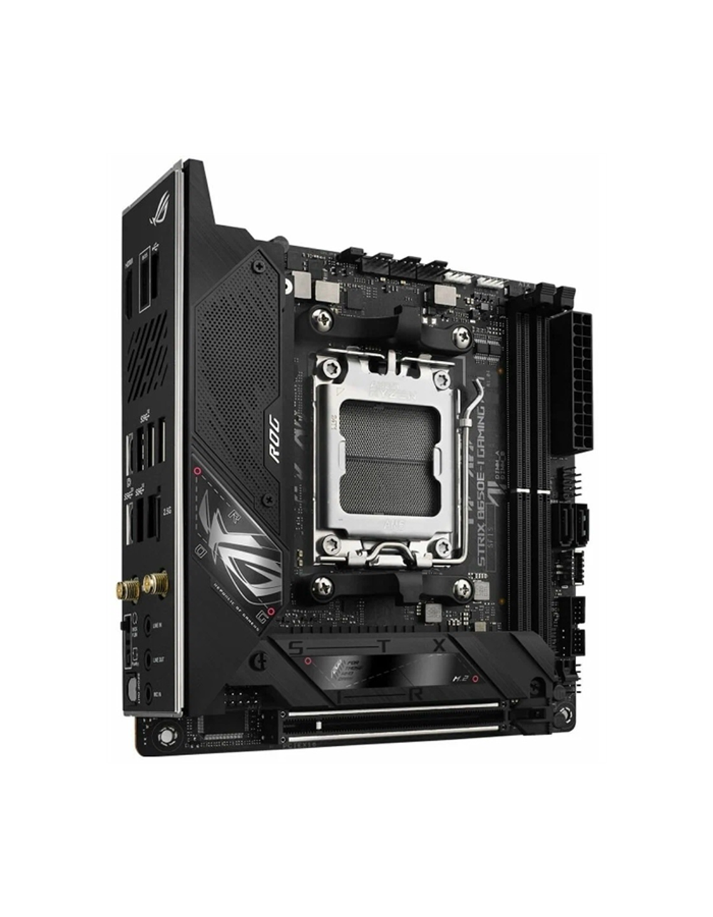 ASUS ROG STRIX B650E-I GAMING WIFII, AM5, B650, 2*DDR5, 2*SATA, 2*M.2, 4*USB 3.2, 2*USB 2.0, Type-C, 1*PCIx16, HDMI, mITX; 90MB1BI0-M0EAY0