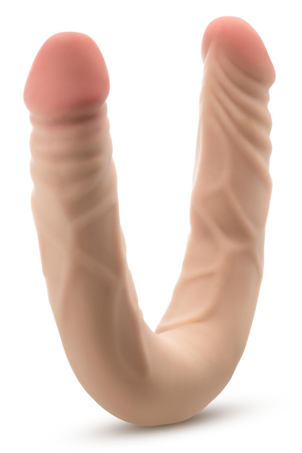 Телесный двусторонний фаллоимитатор 14 Inch Double Dong - 35,6 см.
