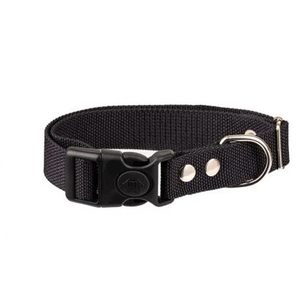 Ошейник нейлон l многоразм с фиксатором 25" 33-55 см rich breed он-325 черный