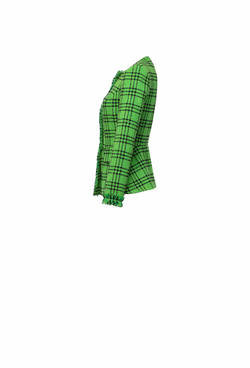 Приталенный твидовый жакет в клетку 01-04-23 FW