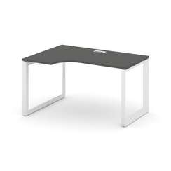 Style Project Стол рабочий эргономичный SN-59O.SPA-022(L) Антрацит/Металл Белый/Белый Заглушка 1580*