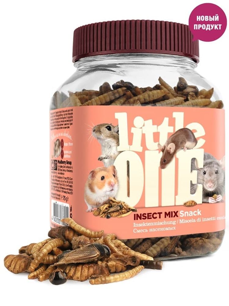 Смесь насекомых Little One. Лакомство для всеядных грызунов 75г