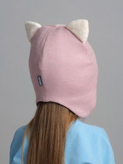 Шапка зимняя вязаная (Нежная роза) КИС*