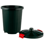 Бак круглый с крышкой 105л. (темно-зеленый) арт.3733-МТ008