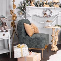 Кресло Monstera Deliciosa (Монстера) Лазурный Амбер