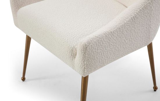 Стул Trendy букле цвет белый/золотой