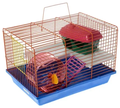 ЗООМАРК Клетка для мелких грызунов 2-этажная, 36*23*24 см