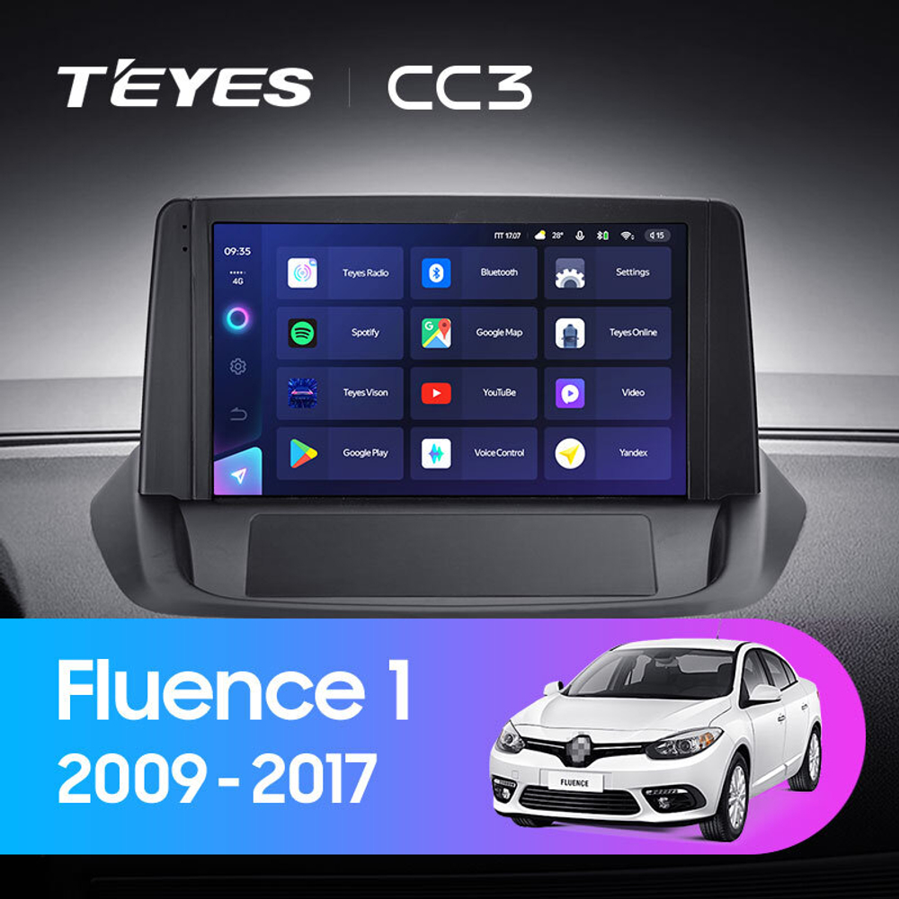 Teyes CC3 9"для Renault Fluence 1 2009-2017