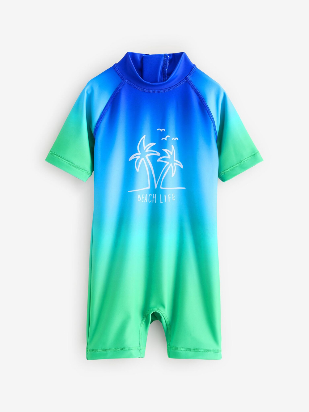 Костюм плавательный слитный для мальчика Next E91-826, Синий, Салатовый