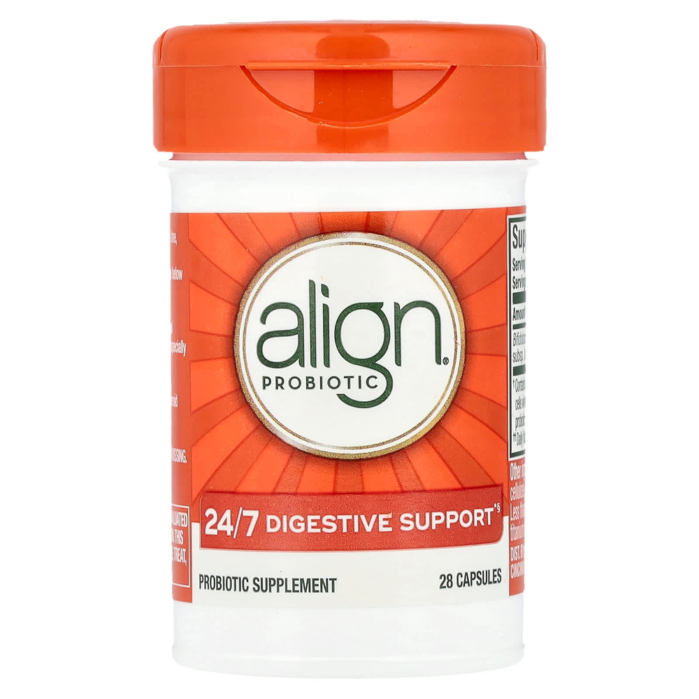 Align Probiotics, 24/7 поддержка пищеварения, добавка с пробиотиками, 28 капсул