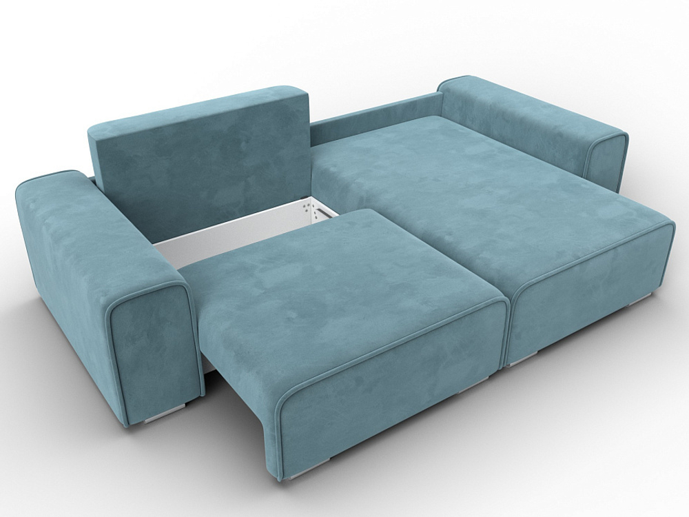 Диван угловой Лига-029 ВЕЛЮР Бирюзовый