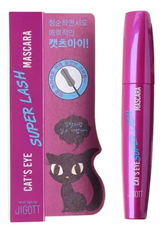 Jigott Cat's Eye Super Lash Mascara, 12g Удлиняющая тушь для ресниц 12 гр
