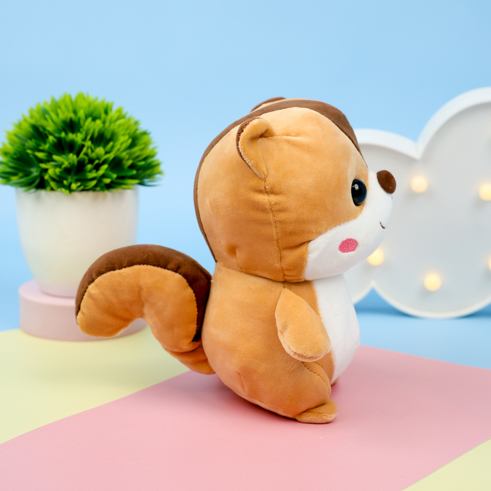 Мягкая игрушка Белка, коричневый 25см