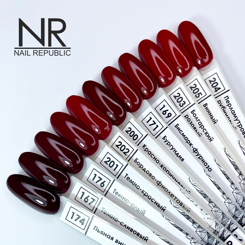 Nail Republic Гель-лак 176 Темно-алый, 10 мл