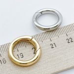 Замок-кольцо, цвет серебро (родий), диаметр 18 мм, цена за 1 шт