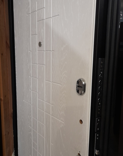 Входная металлическая дверь Рекс 28 Бетон темный / ФЛ-289 Белый ясень 16мм