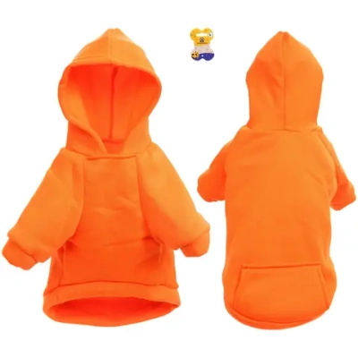 Кофта - толстовка для мелких пород собак «BRO Style», цвет оранжевый, р M (на флисе)