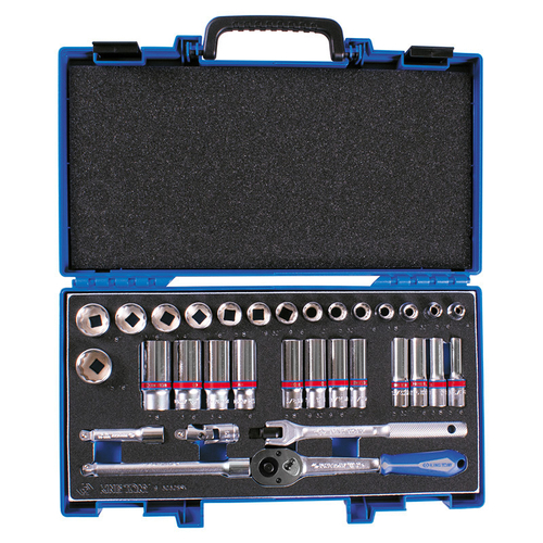 KING TONY (3032SRV) Набор торцевых головок с принадлежностями 3/8", 12-гранные, 1/4"-15/16", 32 предмета