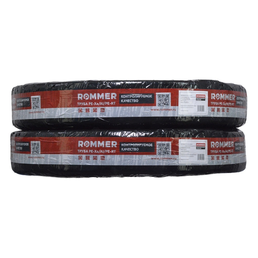 ROMMER 25х3,7 PE-Xa/Al/PE-RT труба стабильная из сшитого полиэтилена, серая