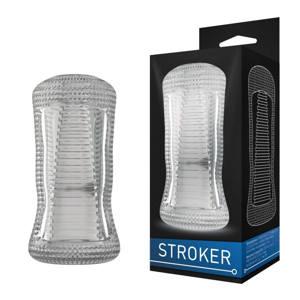 Прозрачный двухсторонний мастурбатор STROKER №1 (Цвет: прозрачный)