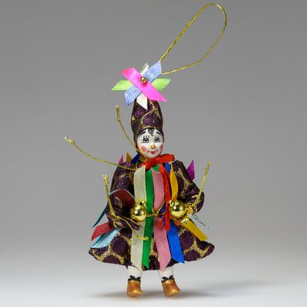 Ёлочная игрушка Гном с фонариками