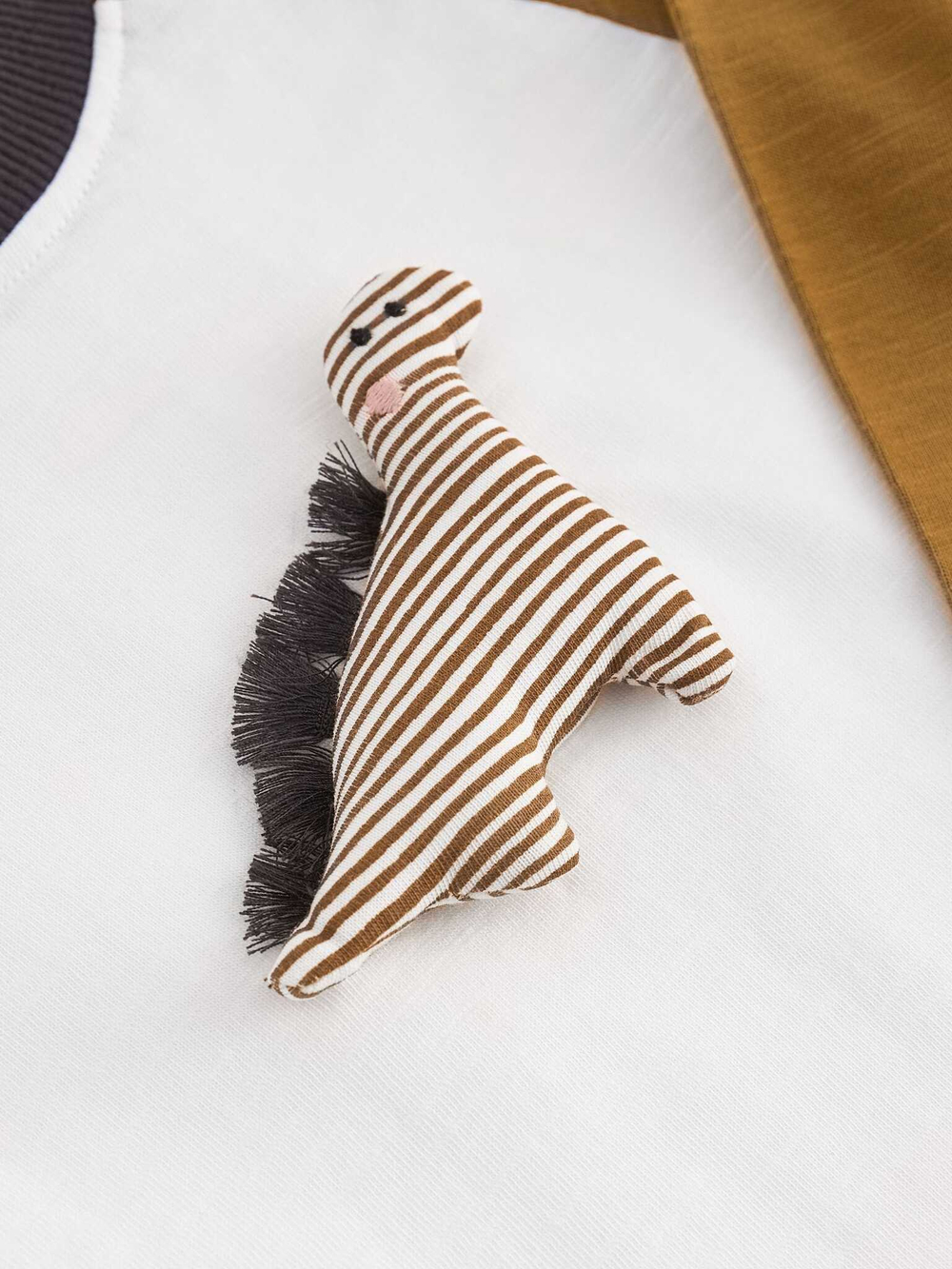 Лонгслив для мальчика Next 631-708, Молочный, Горчичный