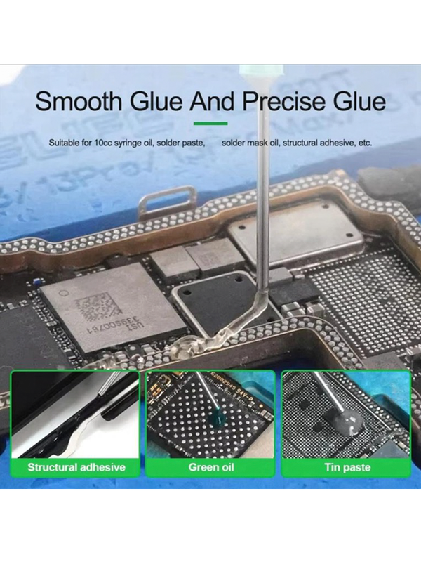 Дозатор (диспенсер) Relife RL-062A для шприцевого масла 10CC, паяльной пасты, масла для паяльной маски с УФ-излучением, структурного клея и тд. (Ручной клеевой пистолет)