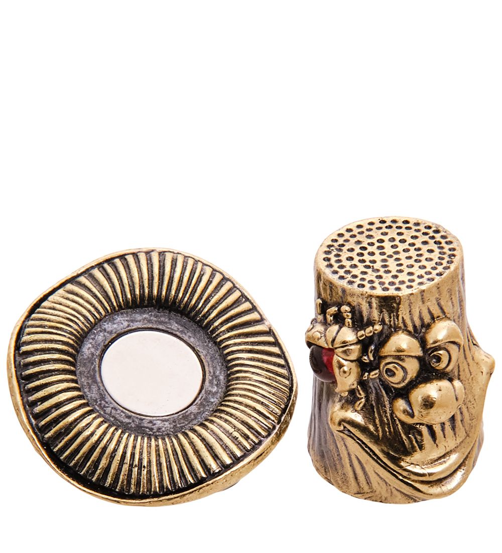 AM-3539 Наперсток «Гриб Хитры» (латунь, янтарь)