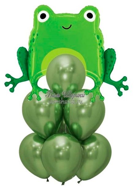 Фонтан шаров "Зеленый лягушонок"