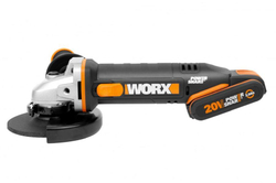 Аккумуляторная угловая шлифмашина Worx WX803 2.0Ач х1 + 4.0Ач х1 кейс, 125 мм
