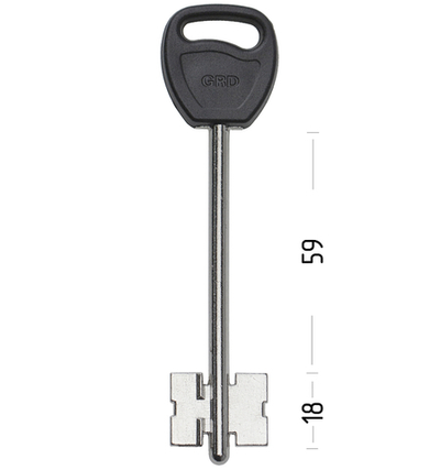 Заготовка сувальдного ключа 12633 GRD9DP