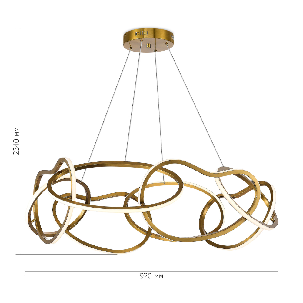SL6505.203.84 Светильник подвесной ST-Luce Золотистый/Золотистый LED 1*84W 4000K ABRA