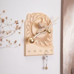 Полка-ключница Терра Бранч Айвори Мраморное Золото