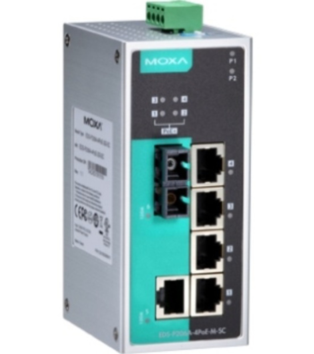Коммутатор PoE MOXA EDS-P206A-4PoE-S-SC-T