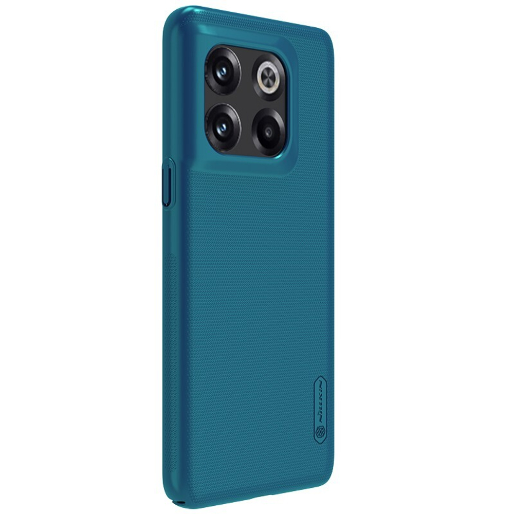 Синий тонкий чехол от Nillkin для смартфона OnePlus 10 Pro, серия Super Frosted Shield