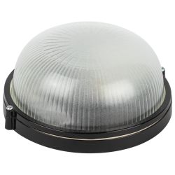 Светильник ЭРА НБП 03-60-001 Акватермо алюминий/стекло IP54 E27 max 60Вт D176 круглый черный термостойкий | Светильники ЖКХ IP54